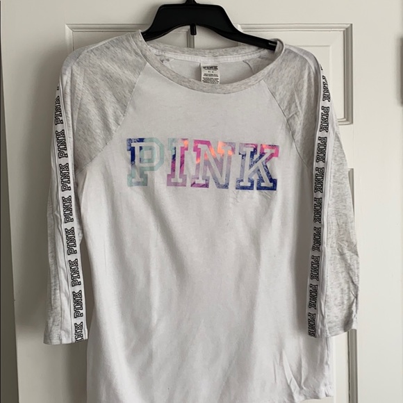 PINK Victoria's Secret Tops - Pink long sleeve✨ 3/4 length sleeves super cute PINK Victoria's Secret Tops - Pink long sleeve✨ 3/4 length sleeves super cute